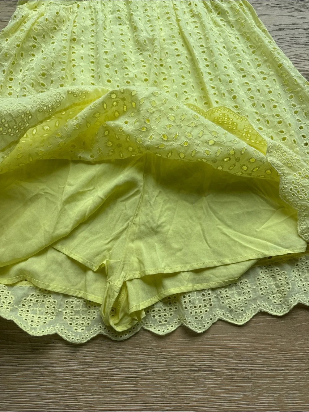 Pink Lily Lemon Eyelet Flutter Sleeve Dress - Picture 4 of 5